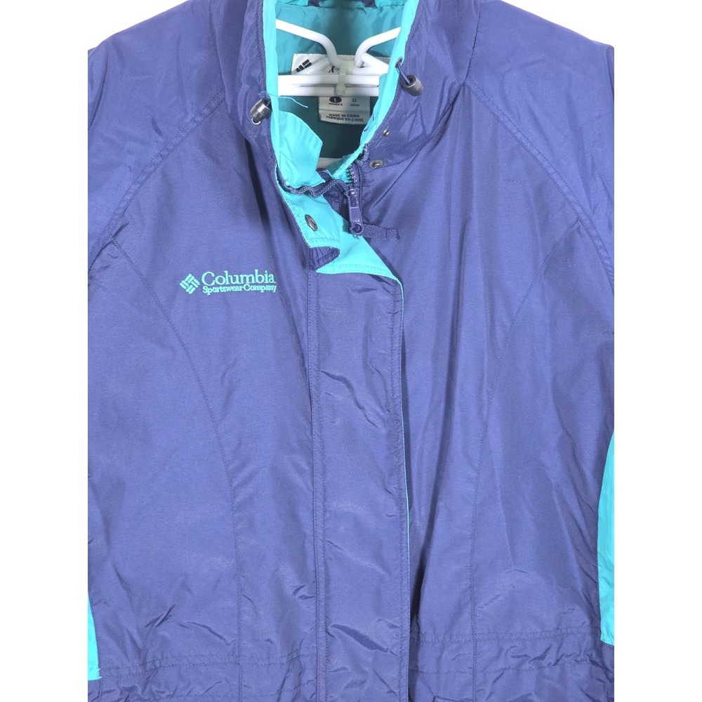 Columbia Womens Large Gizzmo 3 in 1 Blue Nylon Parka Ski Snow Winter Coat Layer - Picture 2 of 11